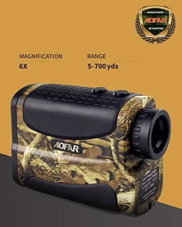 AOFAR HX-700N Golf Entfernungsmesser Jagd 700 Yards Wasserdicht bogenschießen entfernungsmesser, Entfernungs- und Geschwindigkeitsmodus,Freie Batterie,Handtasche, range finder - 2