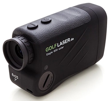 Golflaser.de - Golf Laser Entfernungsmesser Eagle 600 Solar FlagFinder - Solarmodul - 600m Reichweite - Wasserabweisend - Rangefinder RocketGolf - 1